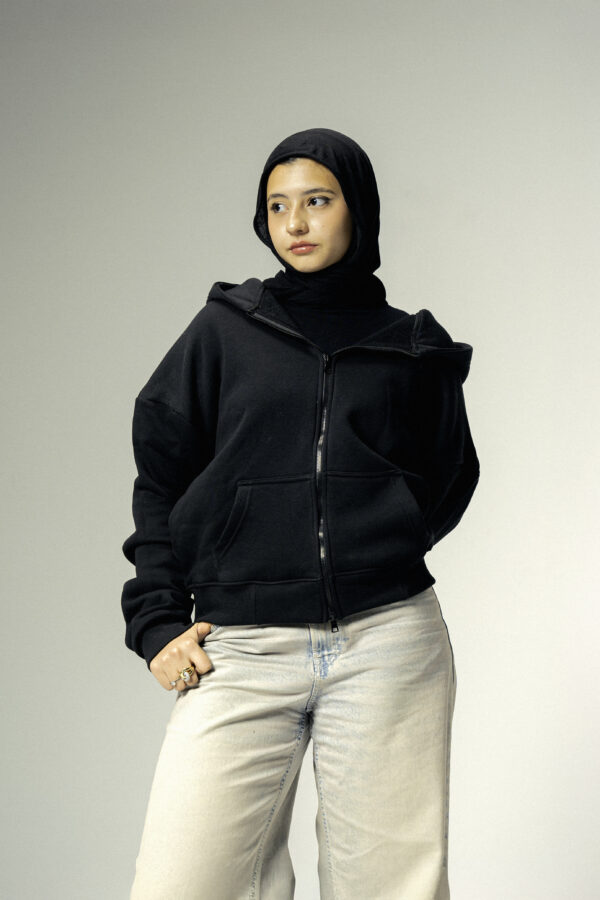 Double Zipper Jacket in Black - Image 5